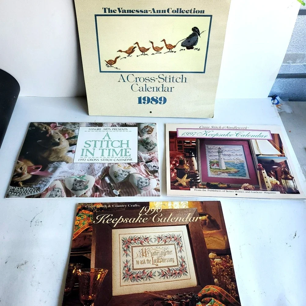 Vanessa Aunt Collection Vintage Calendar 1989 wtih Patterns misc lot of 4